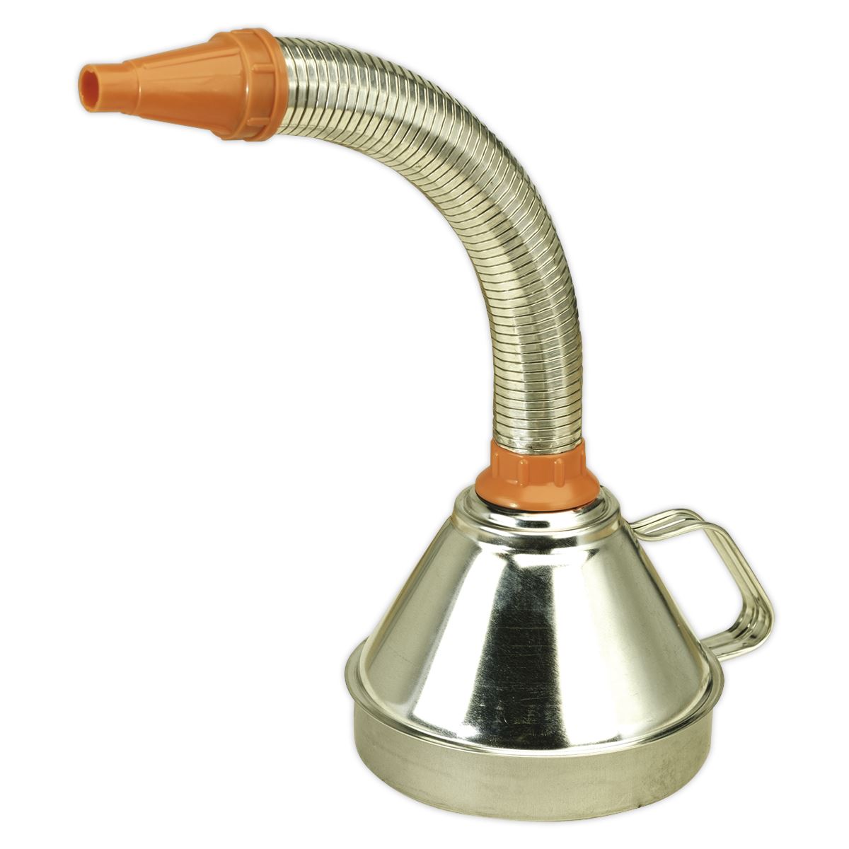 Sealey Funnel Metal with Flexible Spout & Filter Ø160mm