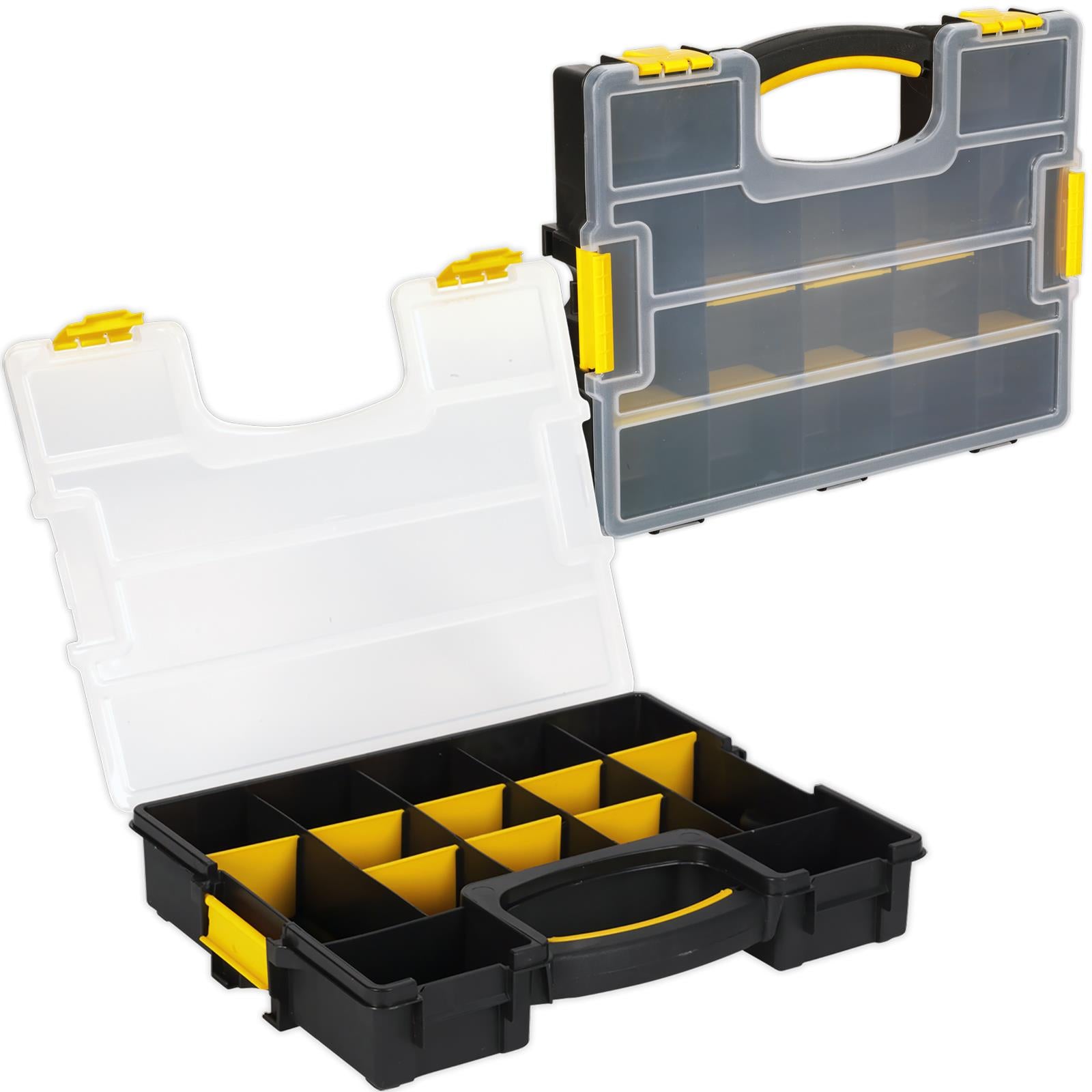 Sealey Stackable Parts Storage Case with Removable Compartments Tray Fixings