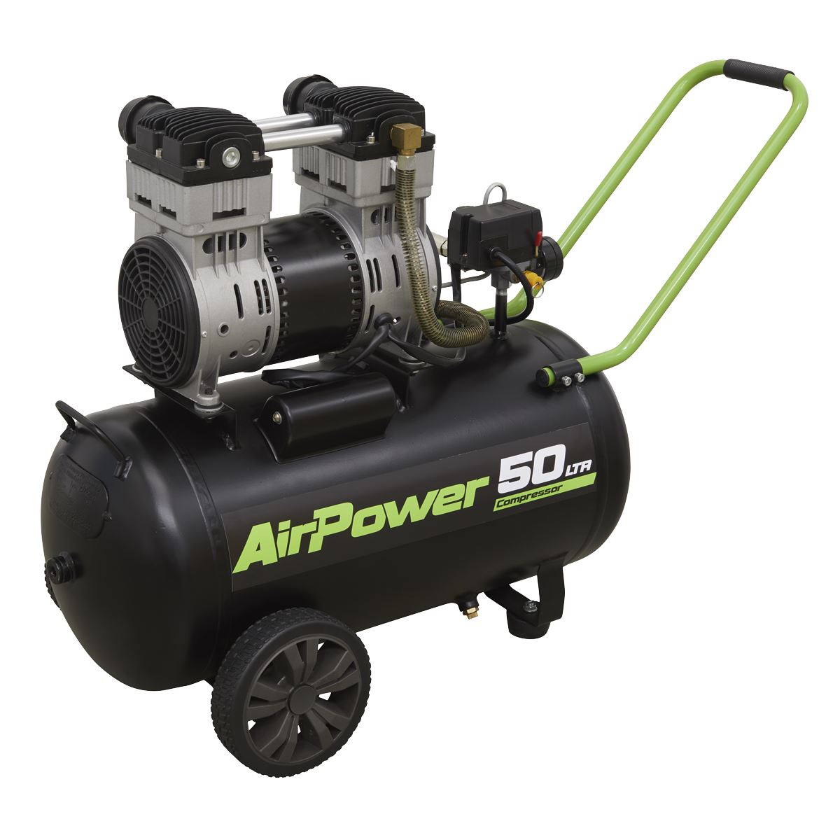 Sealey Low Noise Air Compressor 50L Direct Drive 1.6hp