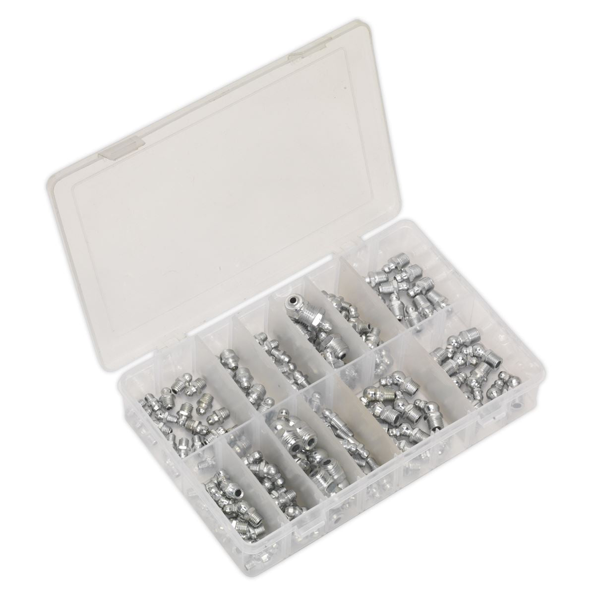 Sealey Grease Nipple Assortment 130pc - Metric, BSP & UNF