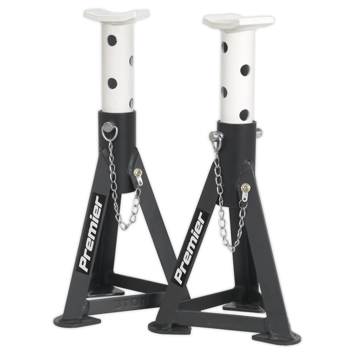 Sealey Premier Premier Axle Stands (Pair) 3 Tonne Capacity per Stand - White