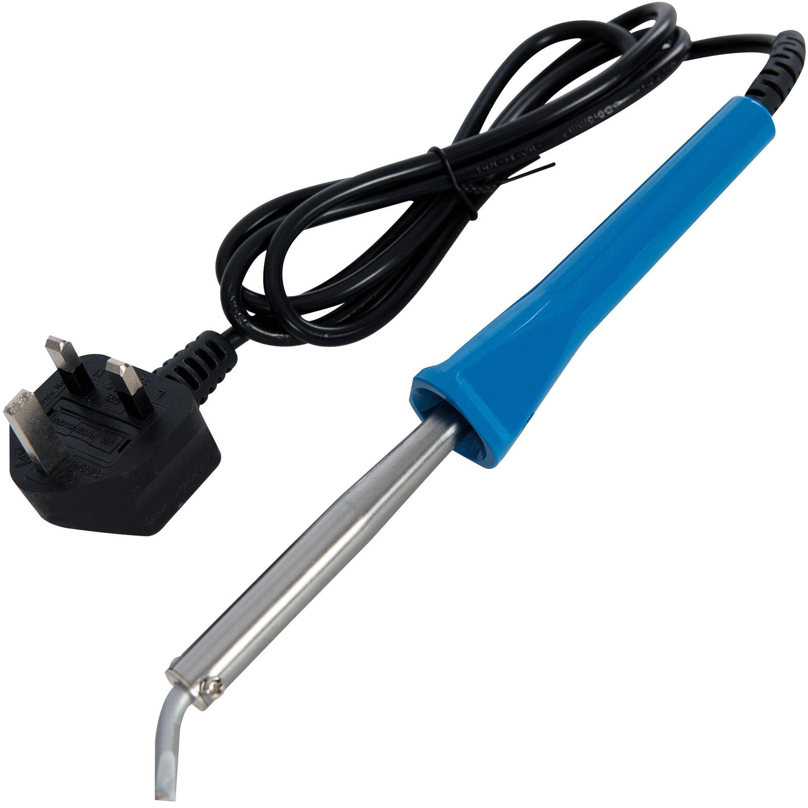 Silverline 60w Soldering Iron Angled Tip 230v Insulated Handle Solder