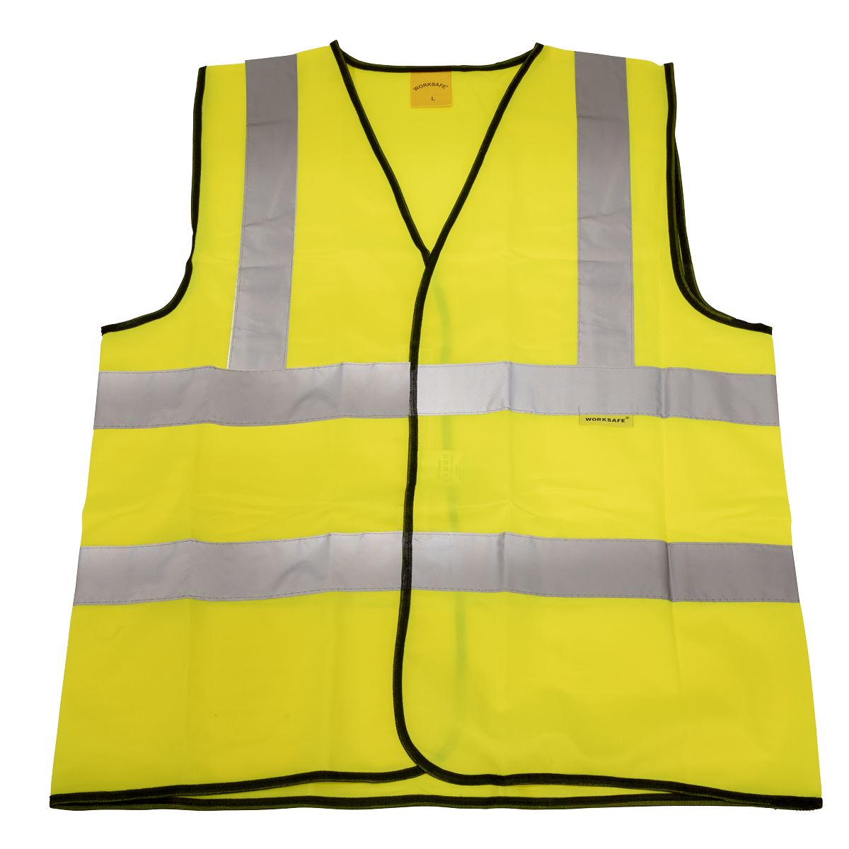 Worksafe by Sealey Hi-Vis Waistcoat (Site and Road Use) Yellow - Large