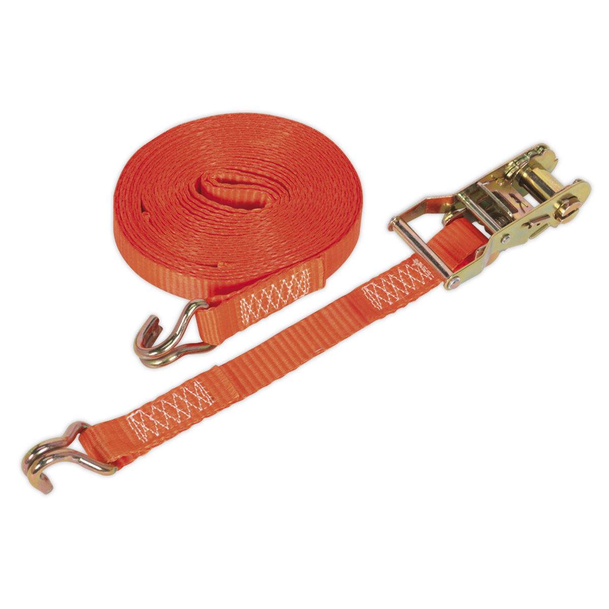 Sealey Ratchet Strap 25mm x 8m Polyester Webbing 1500kg Breaking Strength