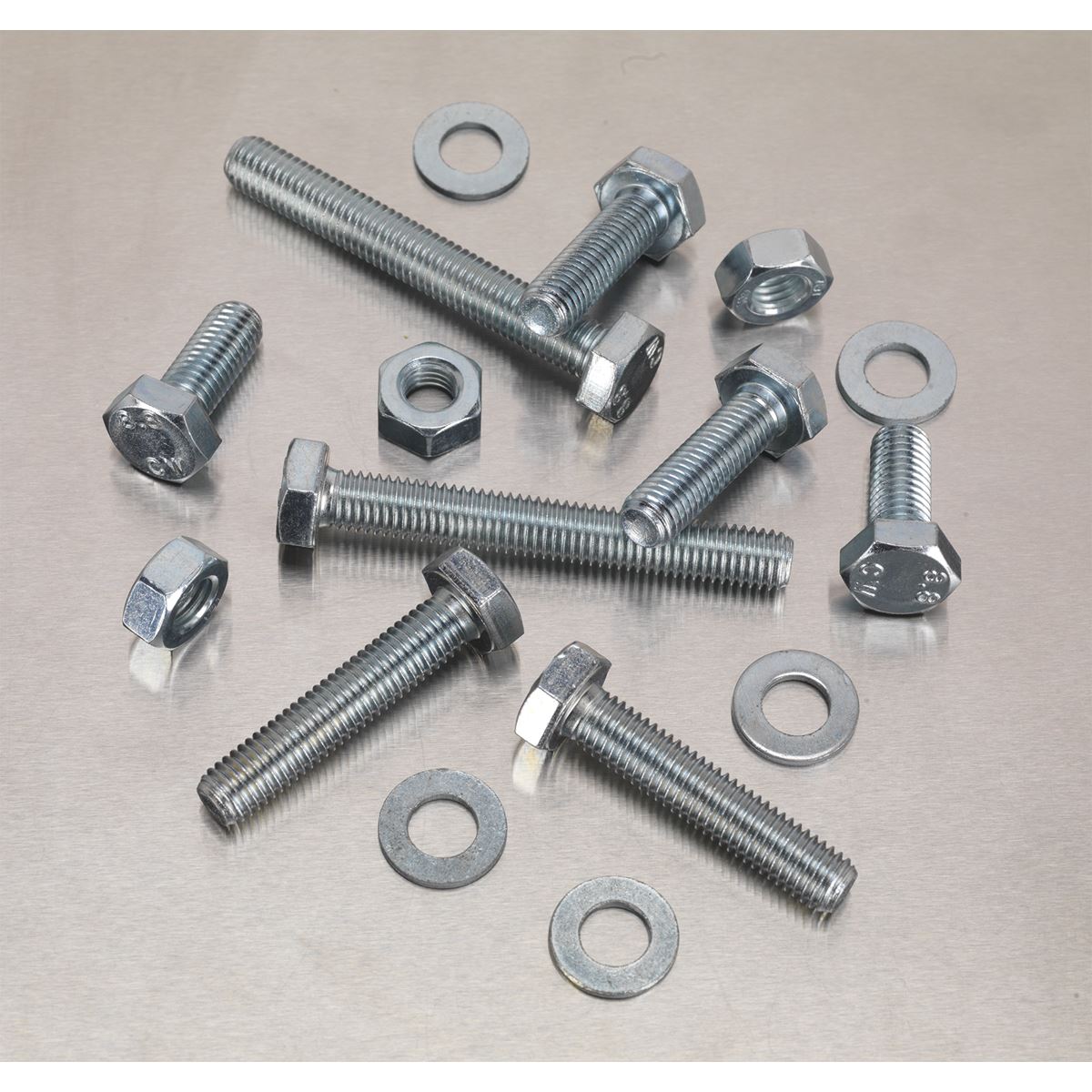 Sealey Setscrew, Nut & Washer Assortment 150pc High Tensile M10 Metric