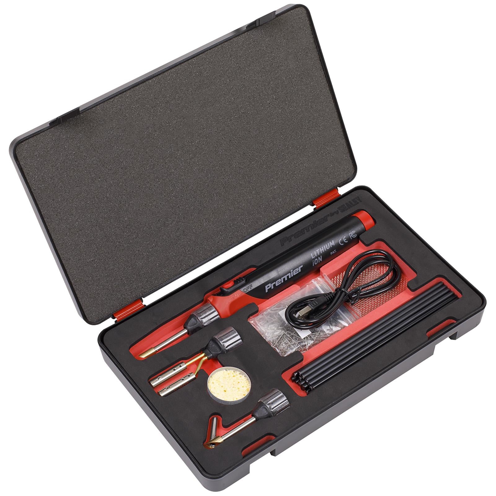 Sealey Premier Plastic Welding Repair Kit Rechargeable Lithium-ion 30W