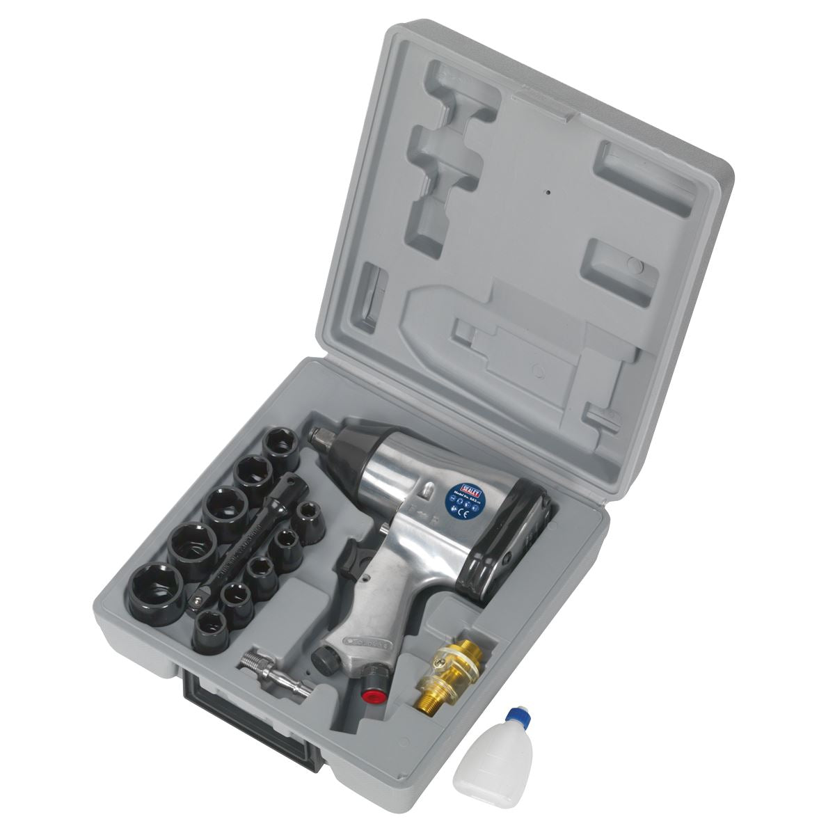 Sealey Air Impact Wrench Kit with Sockets 1/2"Sq Drive