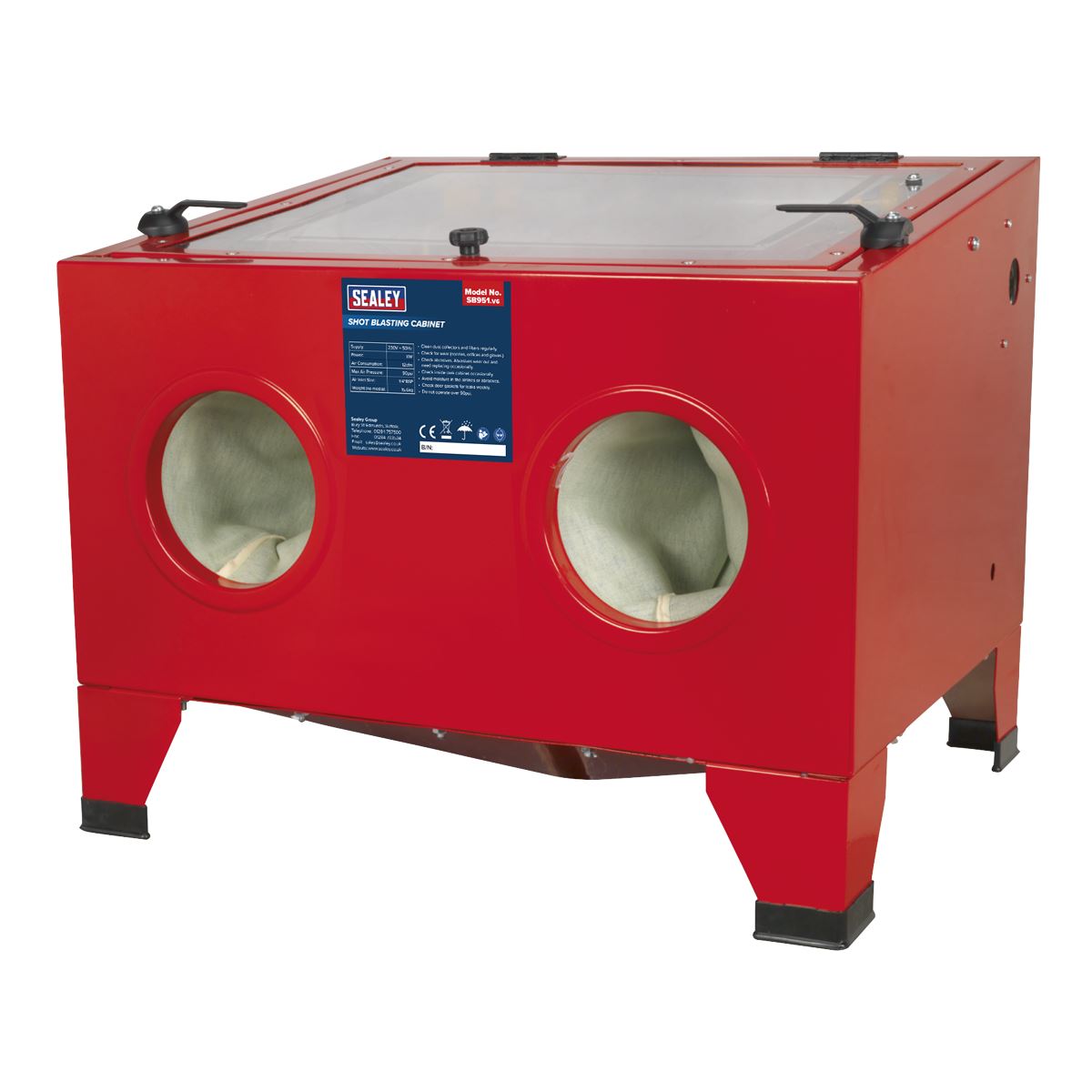 Sealey Shot Blast Cabinet with Gun 640 x 490 x 490mm