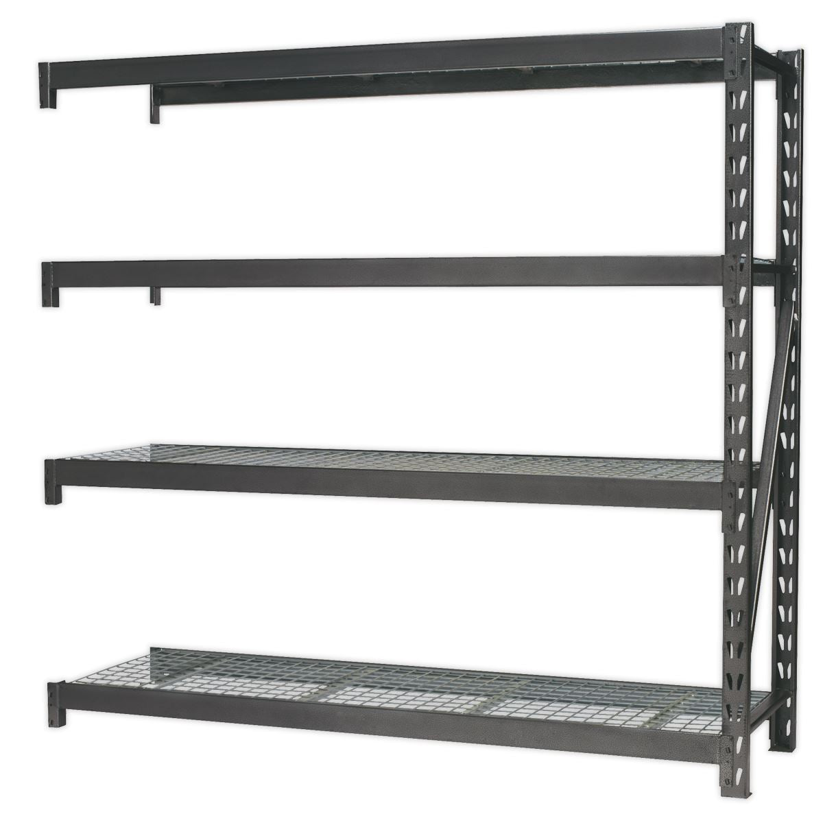 Sealey Heavy-Duty Racking Extension Pack with 4 Mesh Shelves 640kg Capacity Per Level