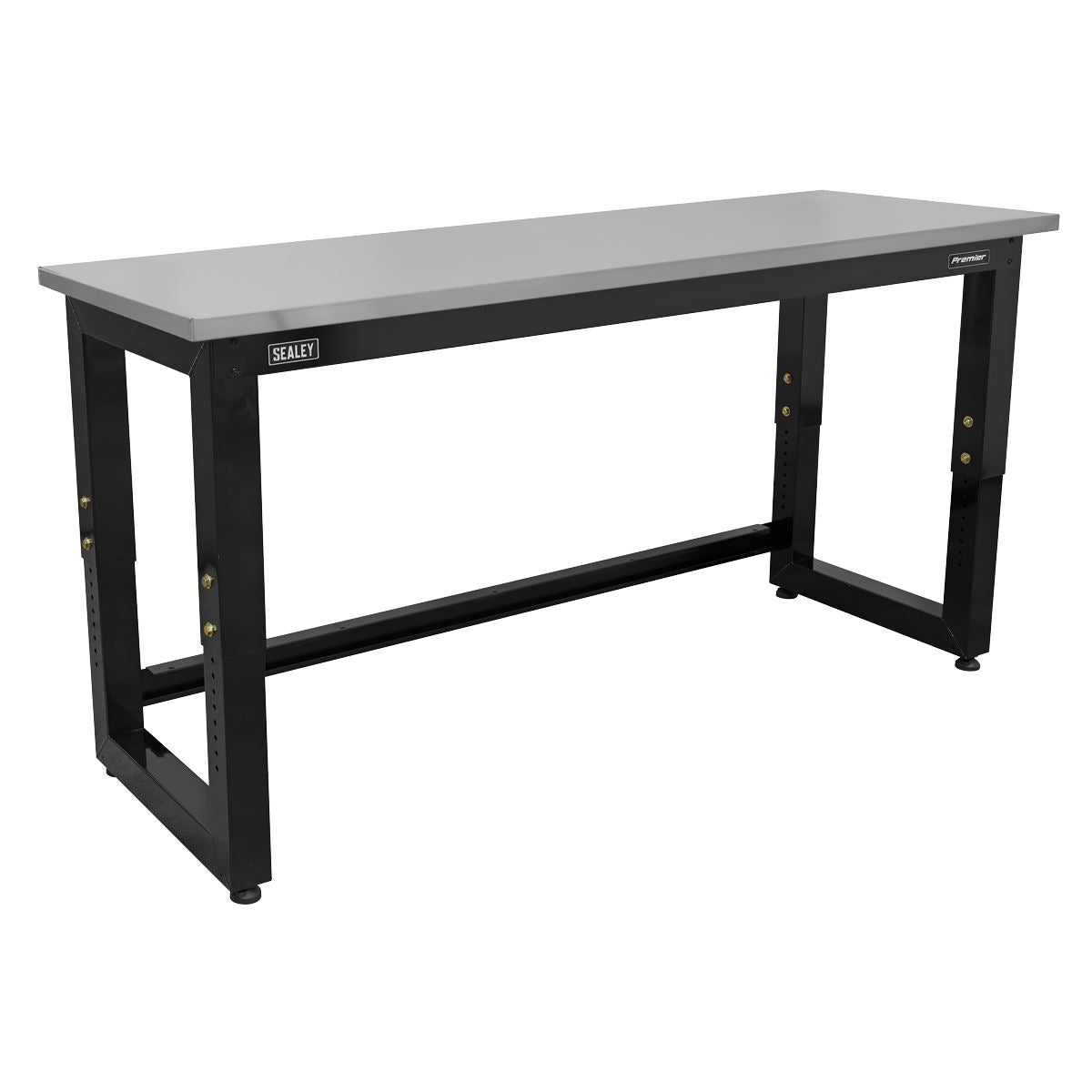 Sealey Premier Steel Adjustable Workbench with Stainless Steel Worktop 1830mm - Heavy-Duty