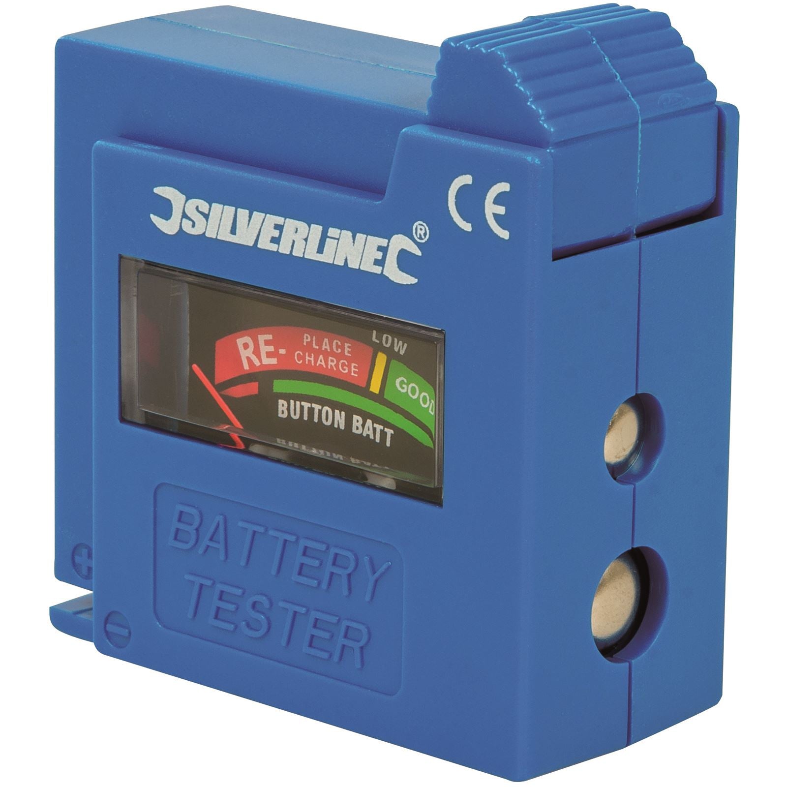 Silverline Compact Battery Tester 1.5/9V, AAA, AA, D, C Charge Level Display