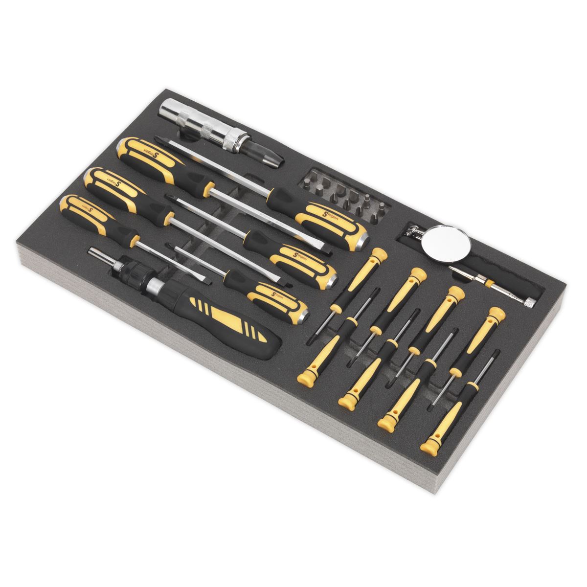 Siegen by Sealey Tool Tray with Screwdriver Set 36pc