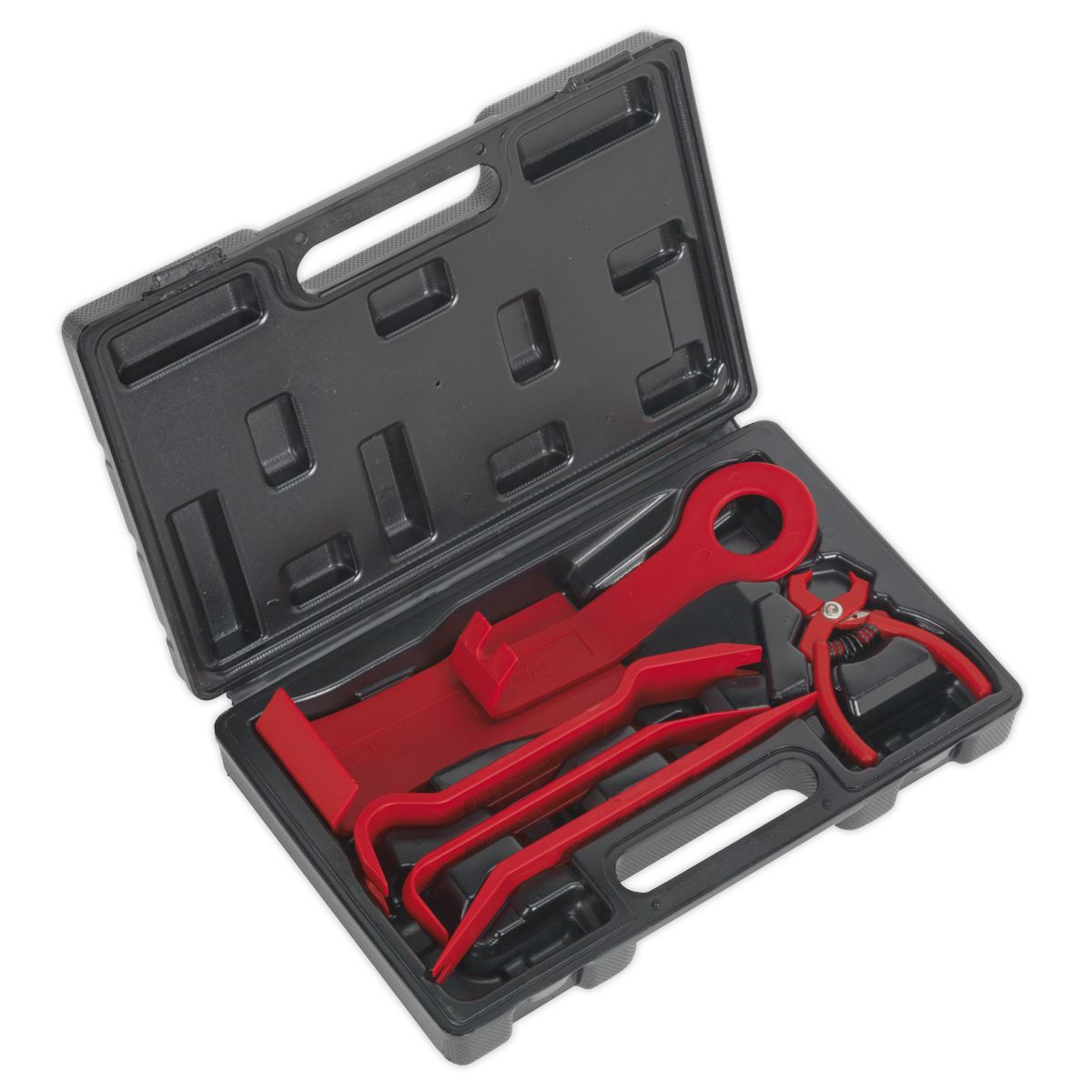 Sealey 6 Piece Trim & Upholstery Set in Case Removal Pliers Car Interior