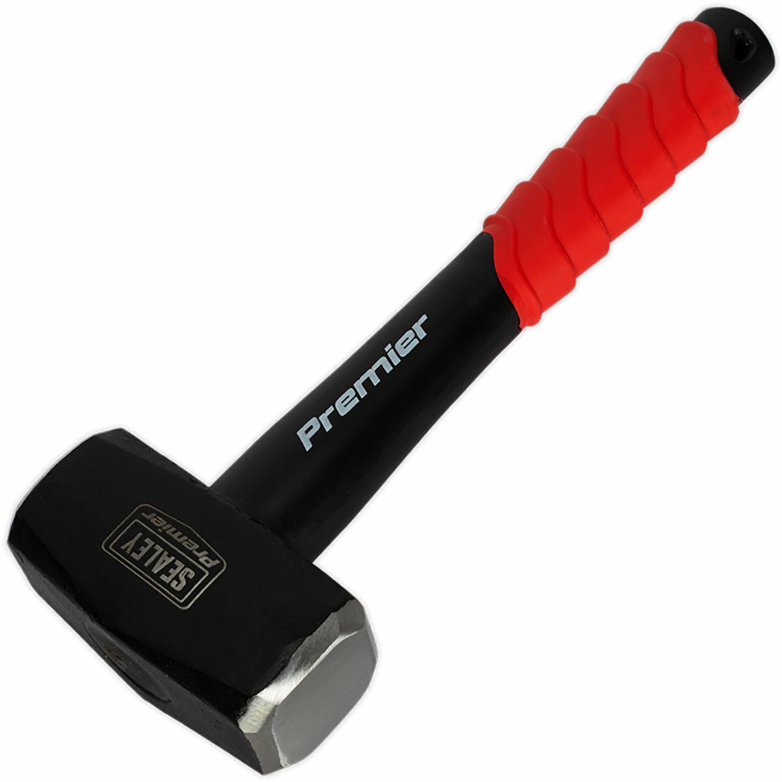 Sealey Premier Club Hammer 4lb Fibreglass Shaft Lump Carbon Steel Rubber Grip