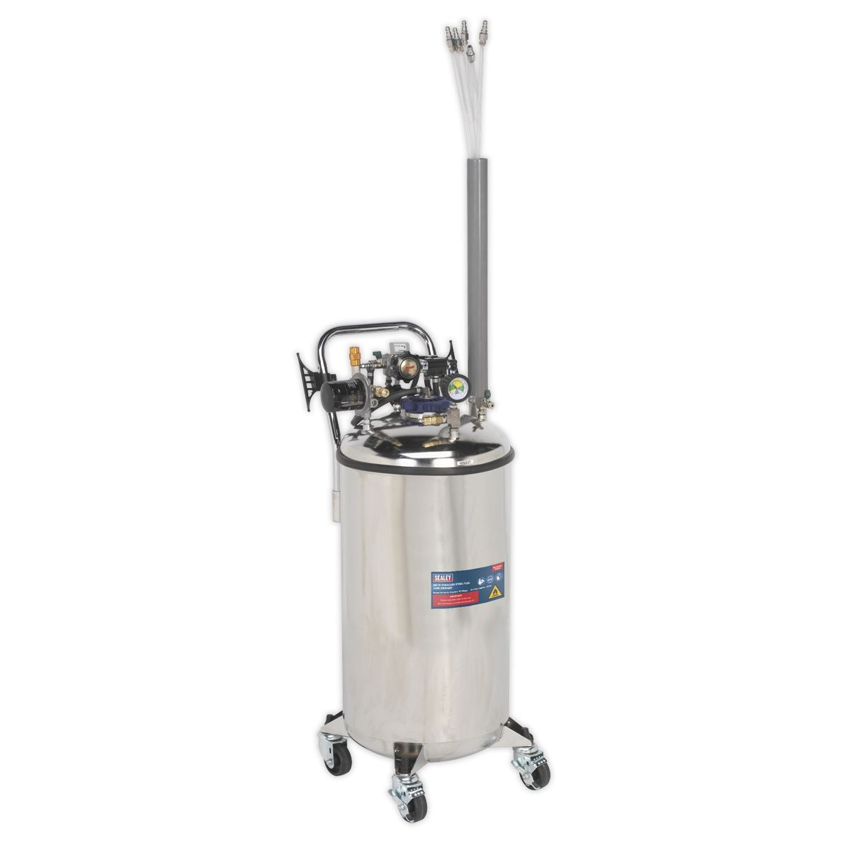Sealey Fuel Tank Drainer 90L Stainless Steel