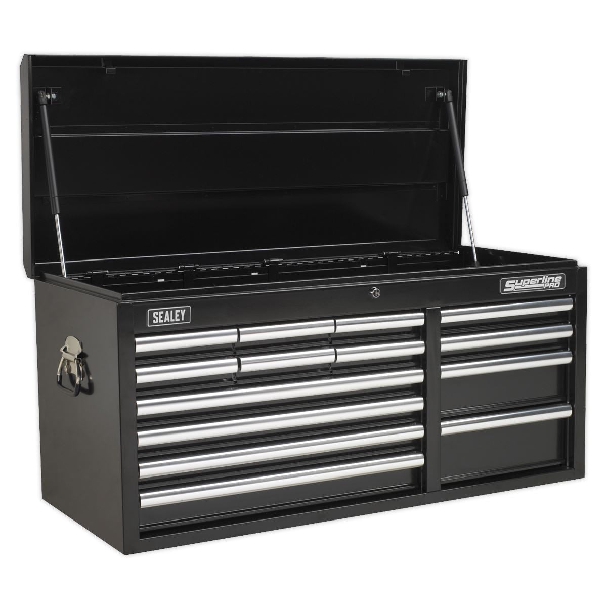 Sealey Superline Pro Topchest 14 Drawer with Ball-Bearing Slides Heavy-Duty - Black