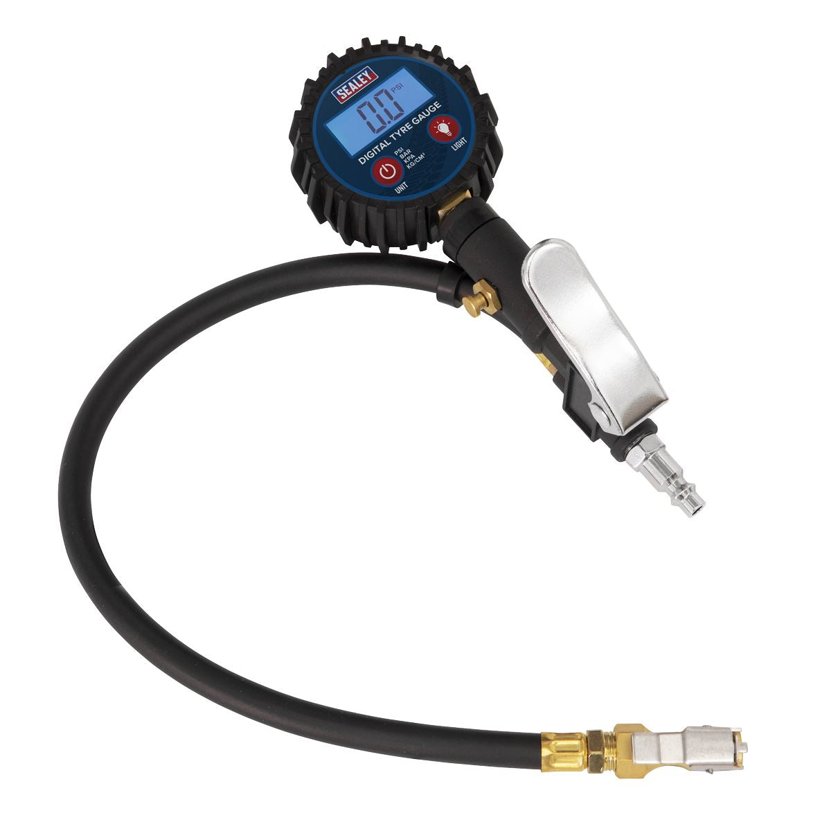 Sealey Digital Tyre Inflator with Clip On Connector