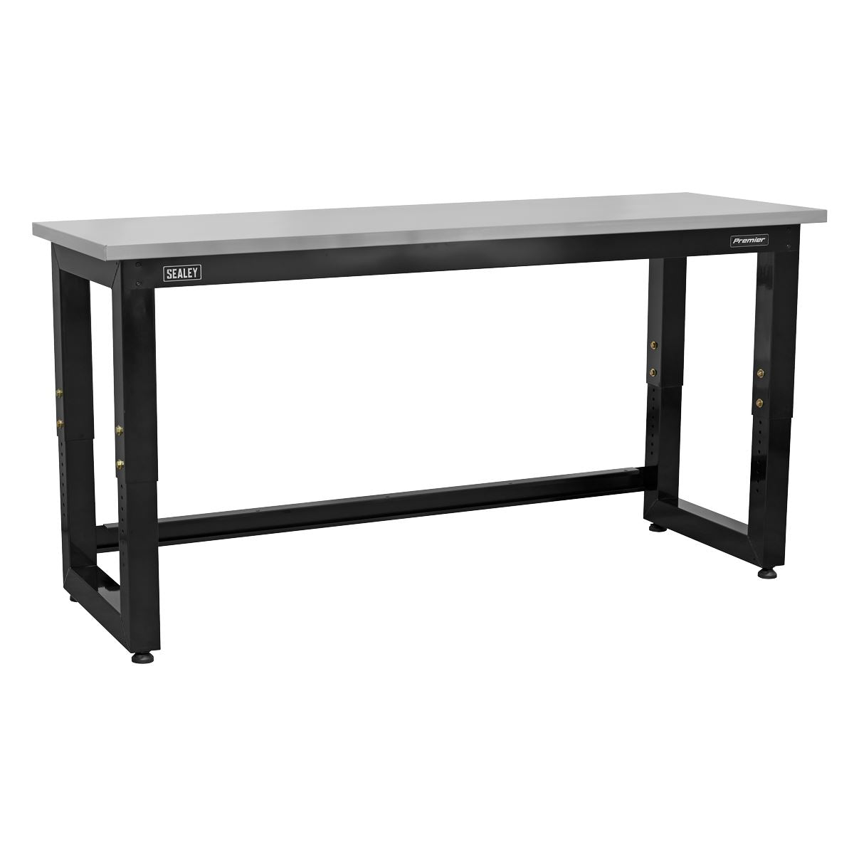 Sealey Premier Steel Adjustable Workbench with Stainless Steel Worktop 1830mm - Heavy-Duty