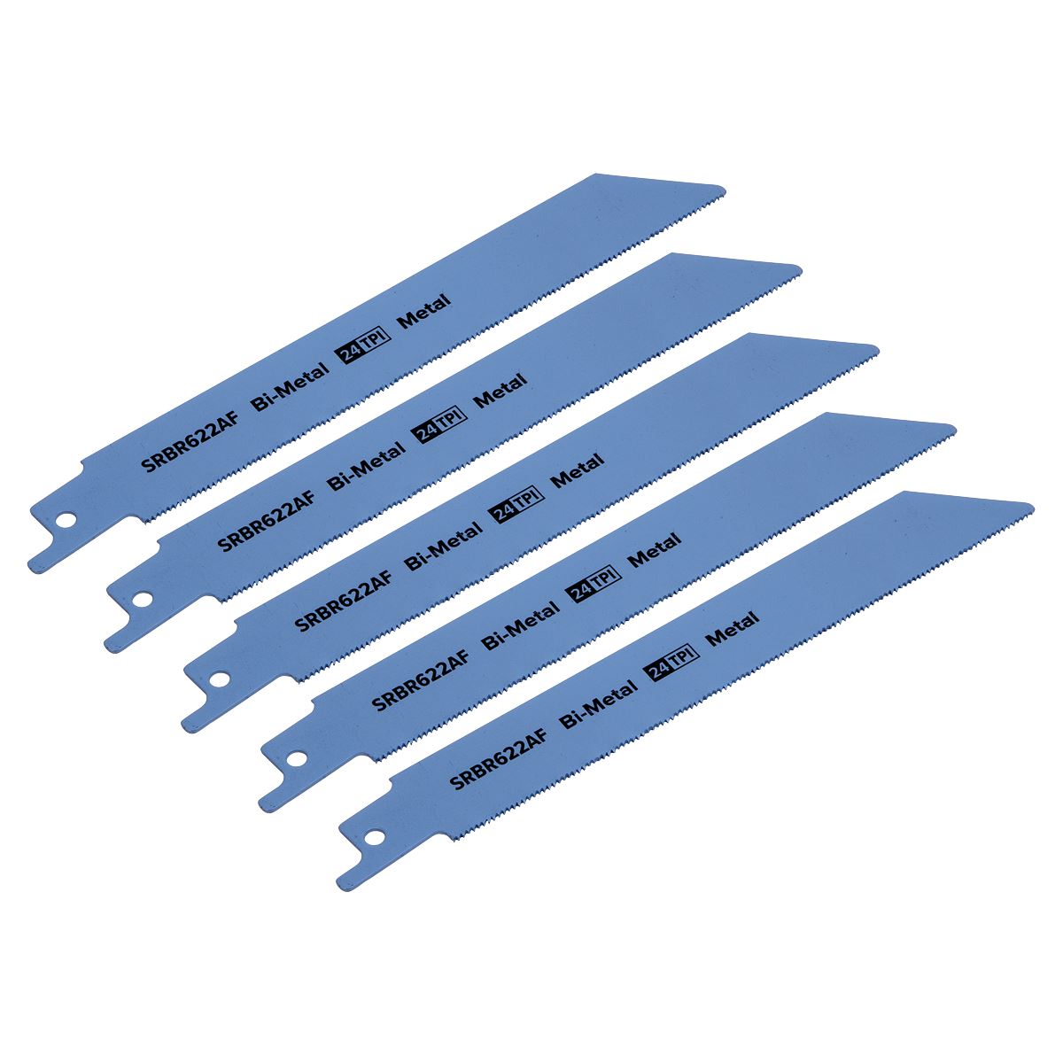 Sealey Reciprocating Saw Blade Metal 150mm 24tpi - Pack of 5