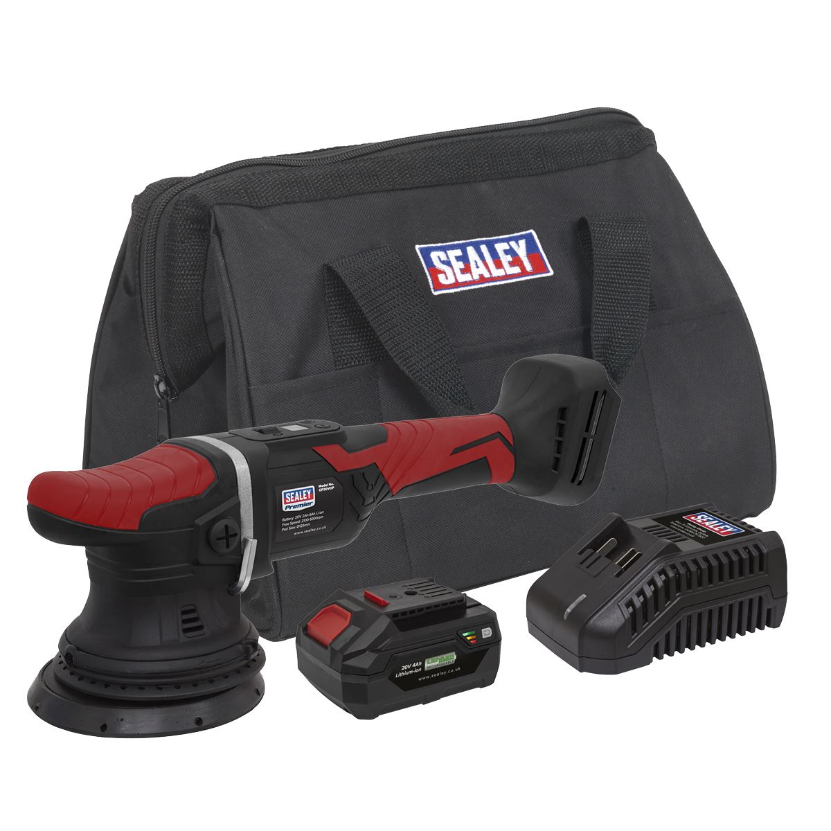 Sealey Premier Cordless Orbital Polisher Kit 20V SV20 Series Ø125mm