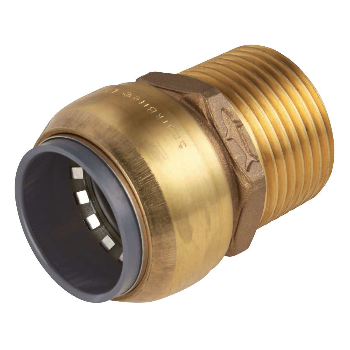 John Guest Straight Adaptor 15mm x 1/2"BSPT Brass