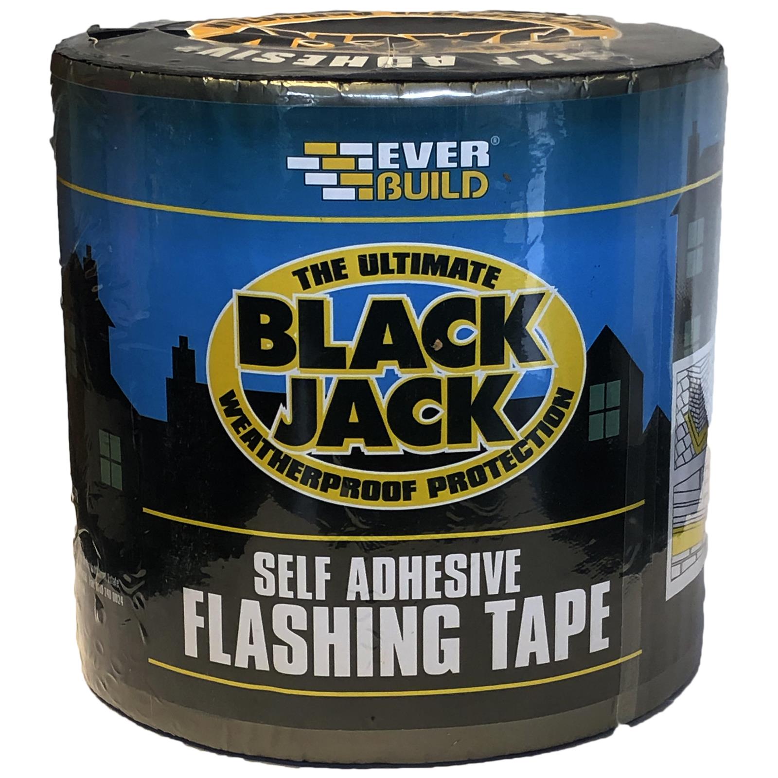 EverBuild Black Jack Self Adhesive Flashing Tape Lead Look Finish 10m Trade Roof Repair