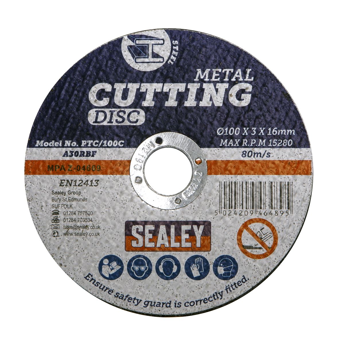 Sealey Cutting Disc Ø100 x 3mm Ø16mm Bore