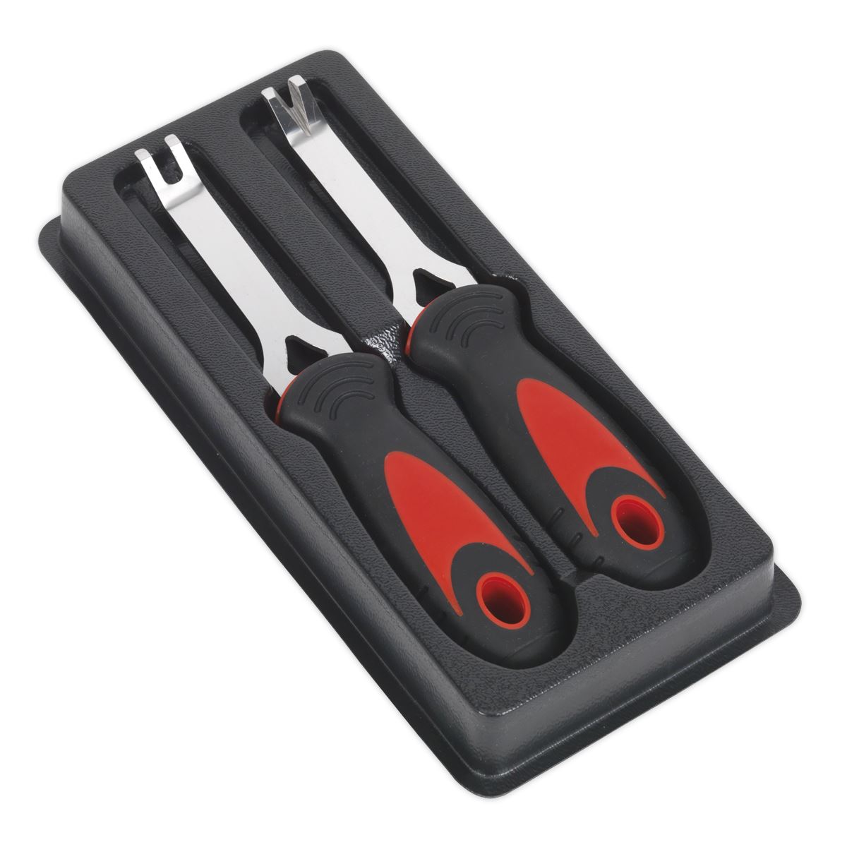Sealey 2 Piece Trim Tool Set U and V Tips Stainless Steel Shafts