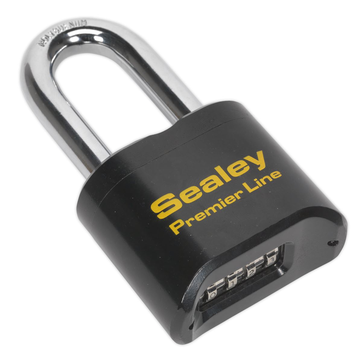 Sealey Premier Steel Body Combination Padlock Long Shackle 62mm