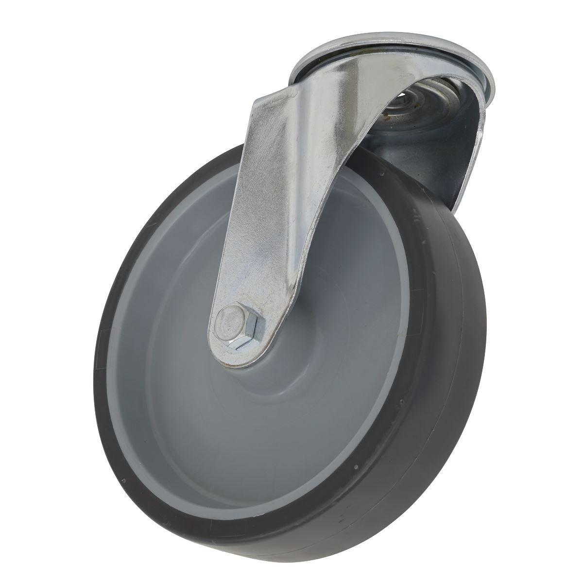 Sealey Medium-Duty Thermoplastic Bolt Hole Swivel Castor Wheel Ø50mm - Trade