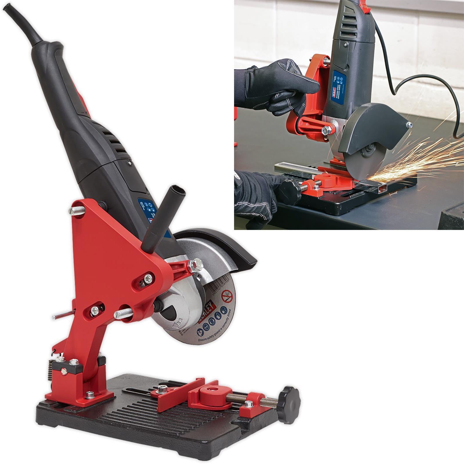 Sealey Angle Grinder Stand With Cast Iron Base Vertical Cutter 100mm 115mm 125mm