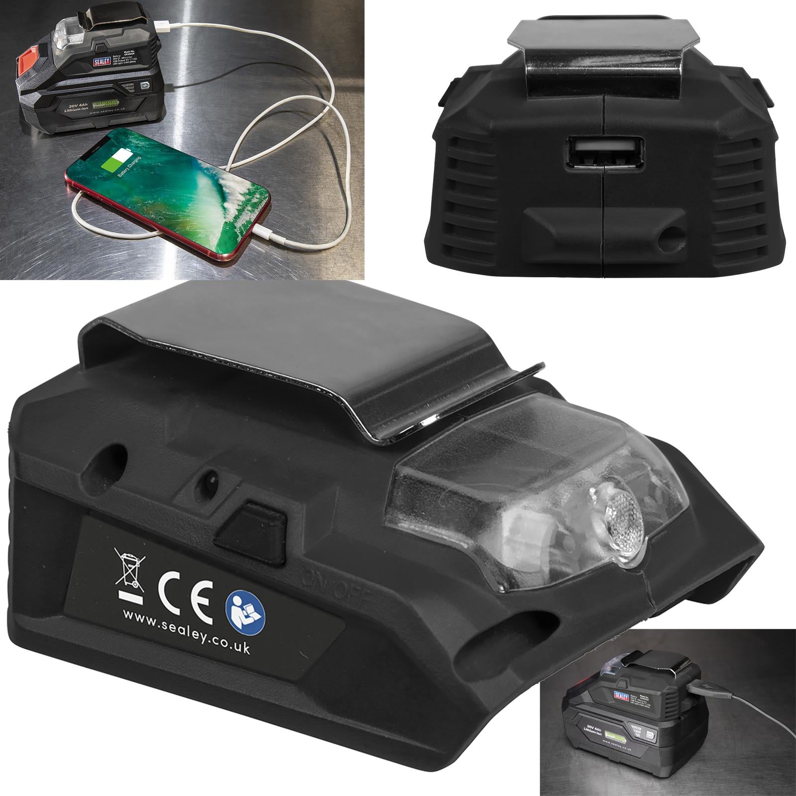 Sealey USB Charge Port for SV20 CP20V Series Cordless Power Tools