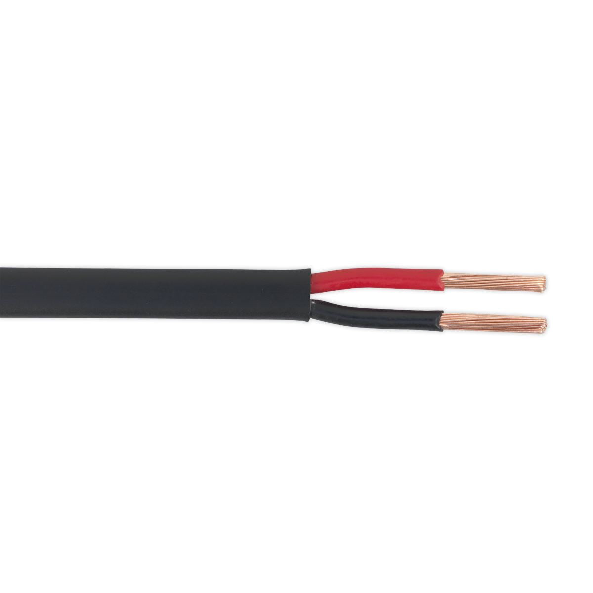 Sealey Automotive Cable Thin Wall Flat Twin 2 x 2mm² 28/0.30mm 30m Black