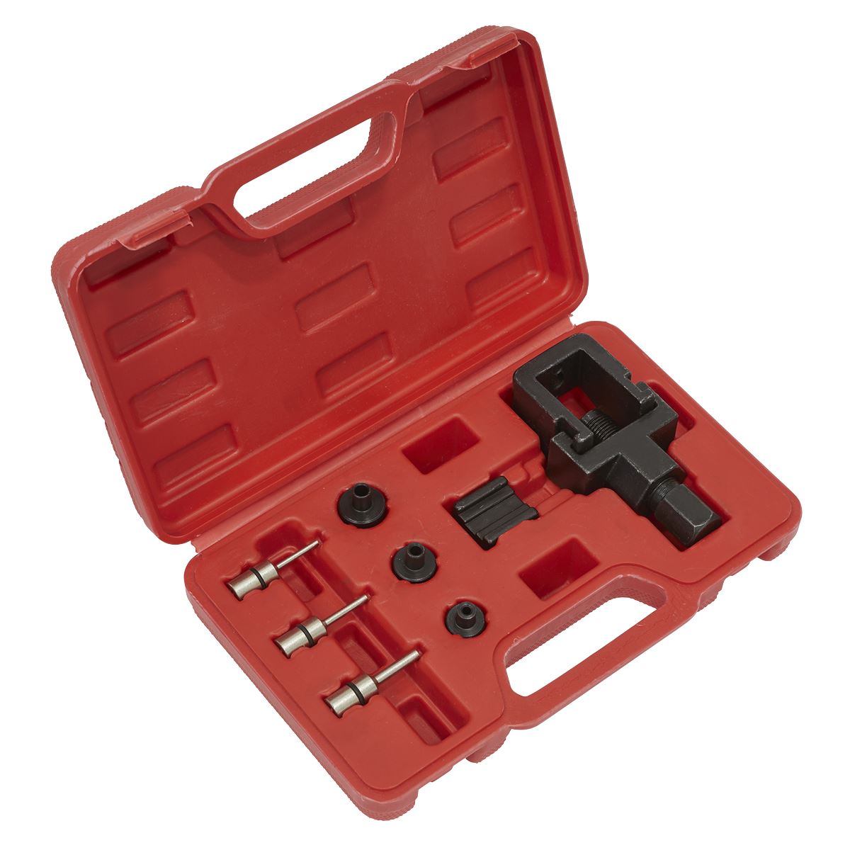 Sealey Motorcycle Chain Splitter & Riveting Tool Set - Heavy-Duty