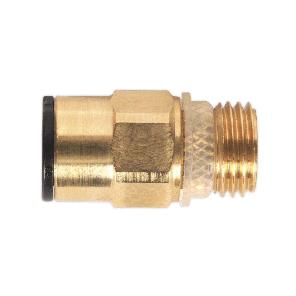 Sealey Brass SuperThread Straight Adaptor 8mm x 1/4"BSP Pack of 2 (John Guest Speedfit®)