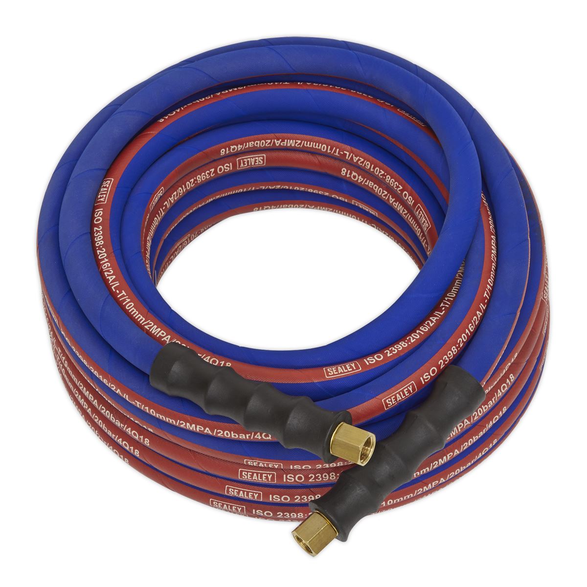 Sealey Air Hose 10m x Ø8mm with 1/4"BSP Unions Extra-Heavy-Duty