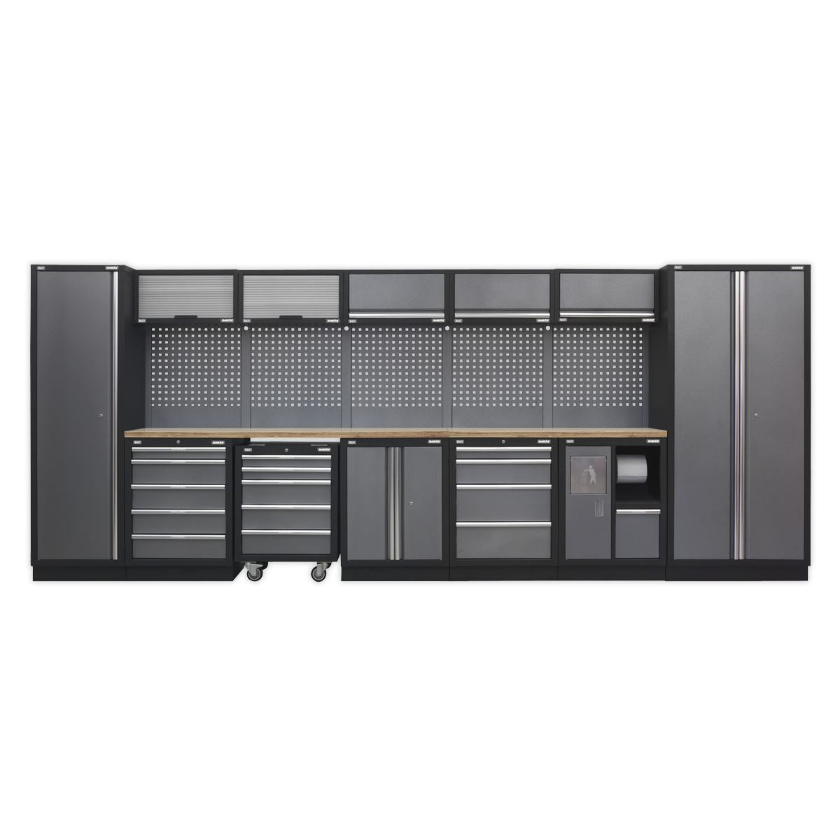 Sealey Superline Pro Superline PRO® 4.9m Storage System - Wood Worktop