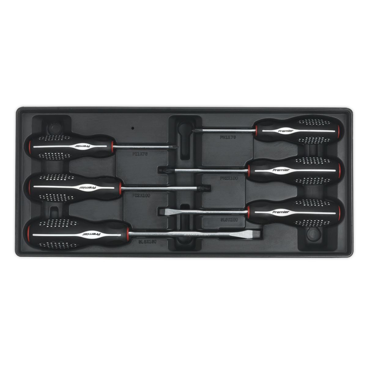 Sealey Premier Tool Tray with Screwdriver Set 6pc