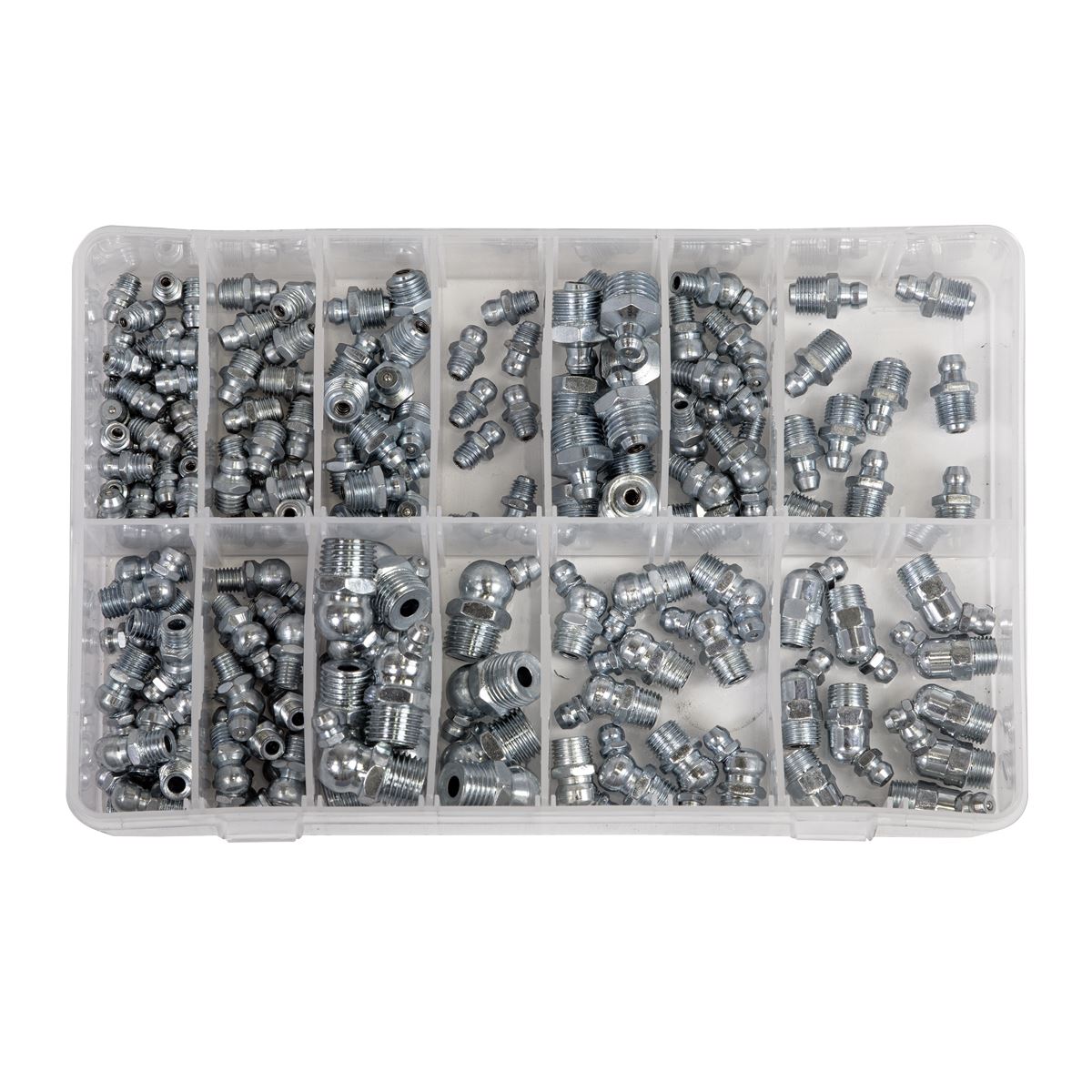 Sealey Grease Nipple Assortment 130pc - Metric, BSP & UNF