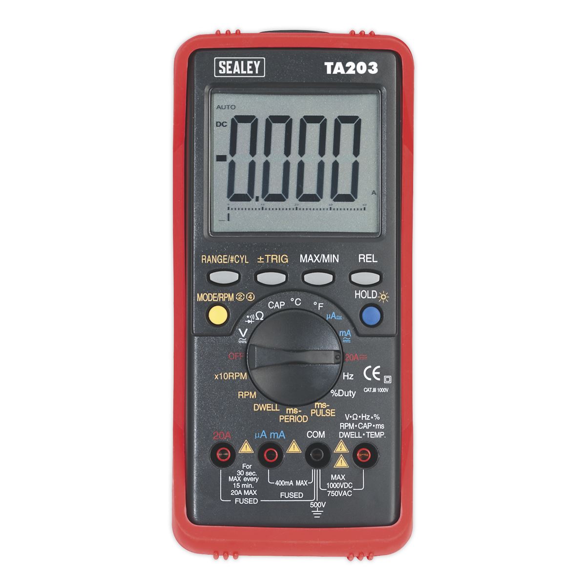 Sealey Digital Automotive Multimeter 15-Function Bar Graph/PC Link