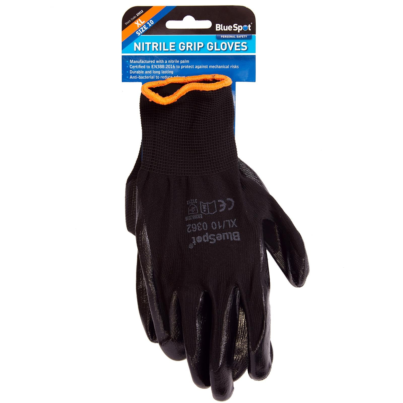 BlueSpot Nitrile Grip Gloves 1 Pair