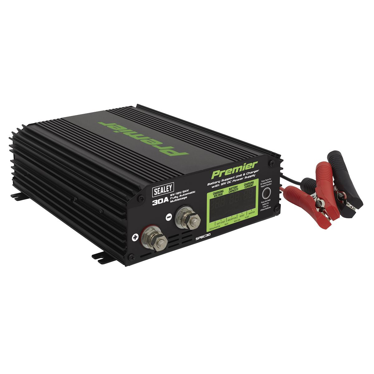 Sealey Premier Battery Support Unit Charger & Maintainer 30A