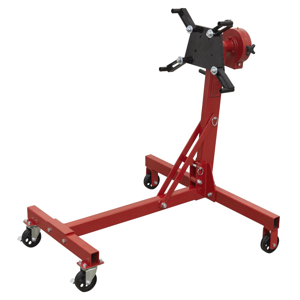 Sealey Folding 360º Rotating Engine Stand with Geared Handle Drive, 450kg Capacity