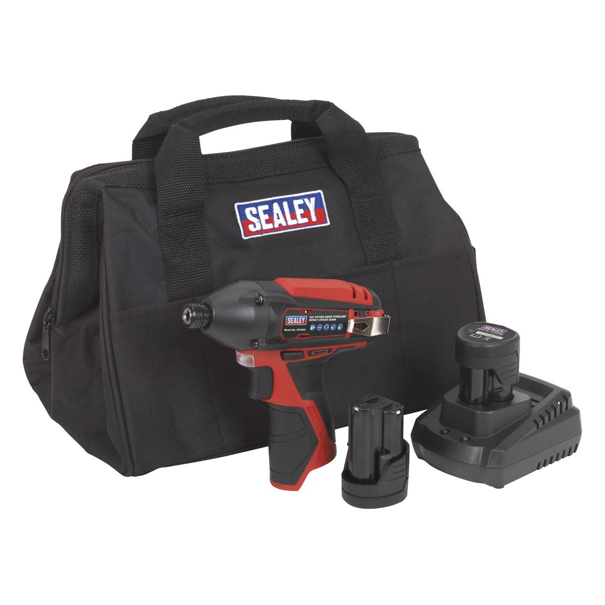 Sealey Impact Driver Kit 1/4" Hex Drive 12V SV12 Series - 2 Batteries