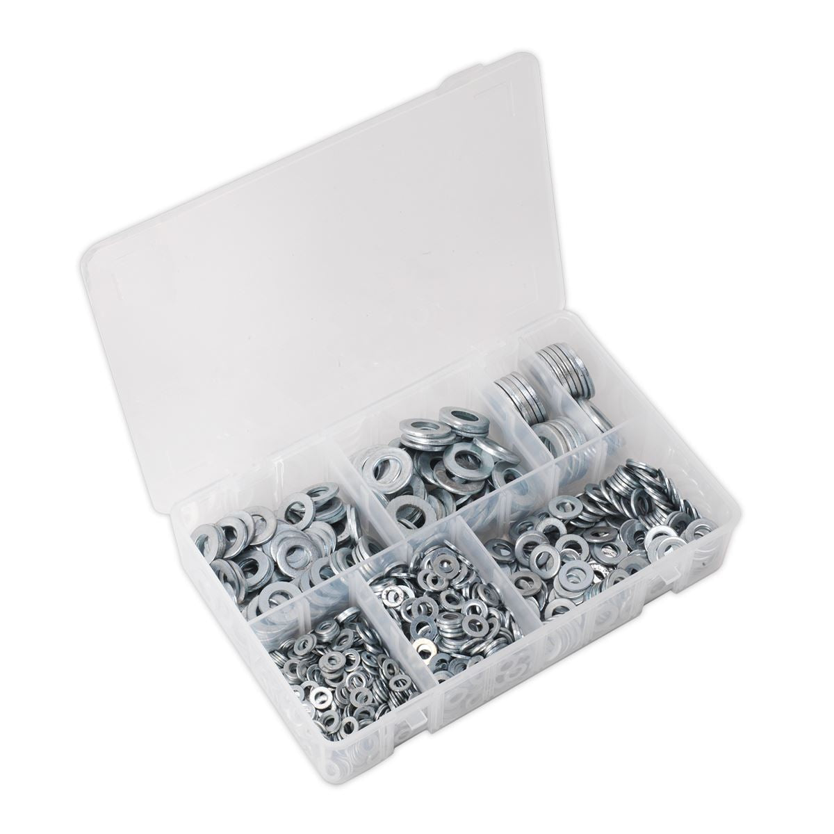 Sealey 1070 Piece Flat Washer Assortment DIN 125 M5-M16 Form A Metric