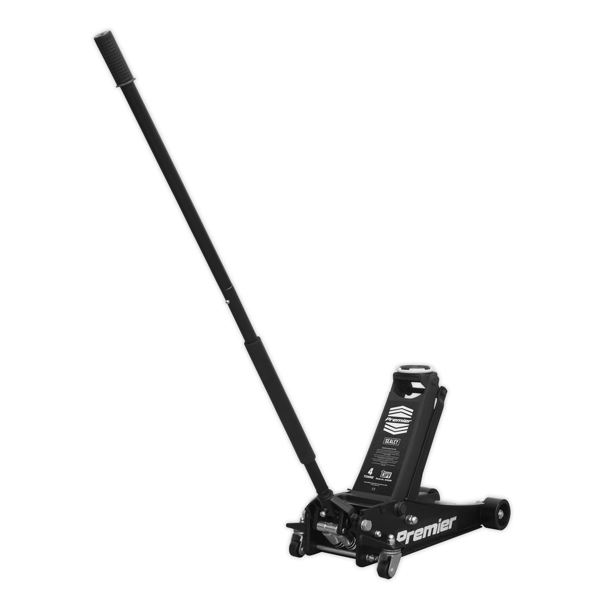 Sealey Premier Premier Low Profile Trolley Jack with Rocket Lift 4 Tonne - Black