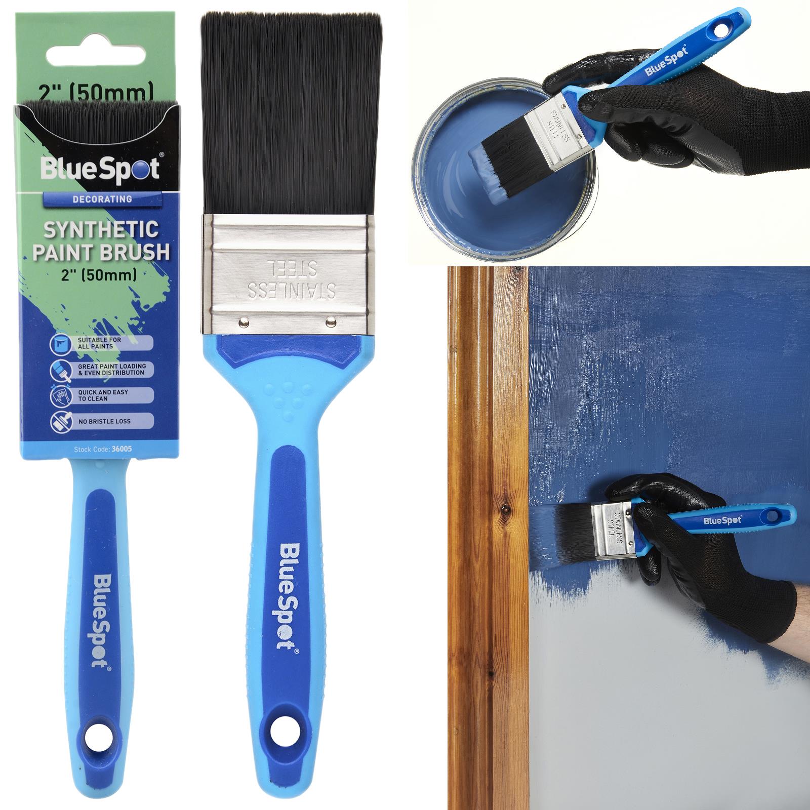 BlueSpot Synthetic Paint Brush with Soft Grip Handle 50mm (2")