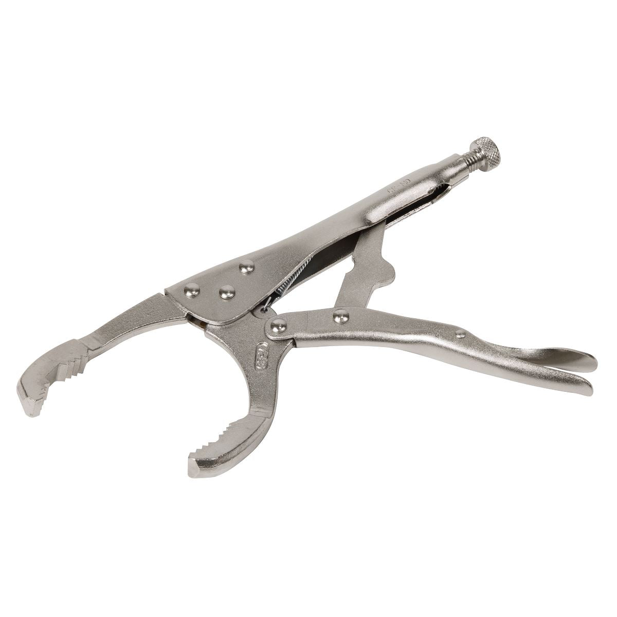 Sealey Ø45-130mm Oil Filter Locking Pliers - Angled
