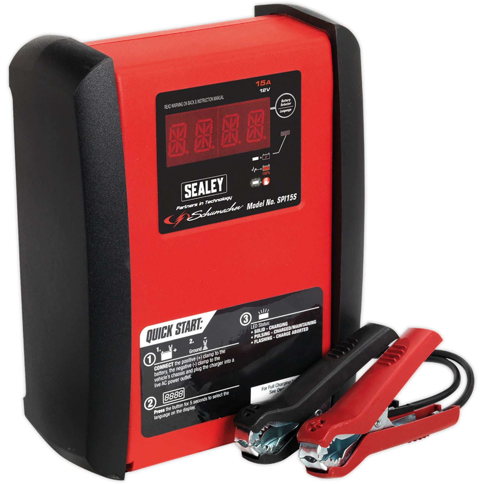 Sealey Schumacher 15Amp 12V Intelligent Battery Charger