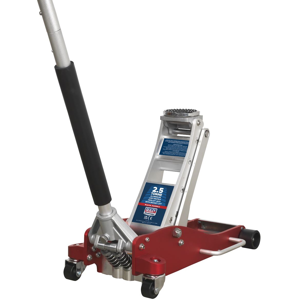 Sealey Premier Premier Low Profile Aluminium Trolley Jack with Rocket Lift 2.5 Tonne